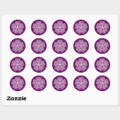 Sticker Rond Cardinal rouge Rosace (Feuille)