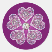 Sticker Rond Cardinal rouge Rosace (Devant)