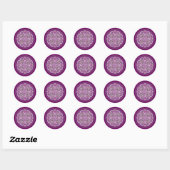 Sticker Rond Cardinal rouge Rosace (Feuille)