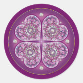 Sticker Rond Cardinal rouge Rosace (Devant)