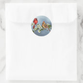 Sticker Rond Cardinaux et Dogwood (Sac)