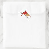 Sticker Rond cardinaux sur une branche (Sac)