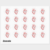 Sticker Rond Cardiologie Ou Cardiologue (Feuille)
