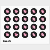 Sticker Rond Cards Valentine Meme 6 Coquette Bow Funny Gift Tee (Feuille)