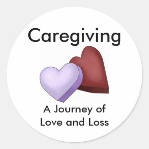 Sticker Rond Caregiving, un voyage de l'amour et de