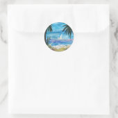Sticker Rond Caribbean Getaway   (Sac)