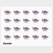 Sticker Rond Caricature Ankylosaurus (Feuille)