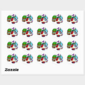 Sticker Rond Caricature de Norooz (Feuille)