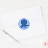 Sticker Rond Caricature octopus mignonne vieux papier (Enveloppe)
