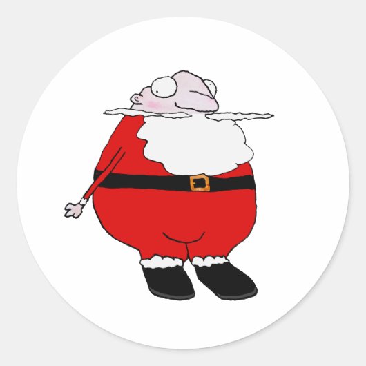 Sticker Rond Caricature Père Noël (Devant)