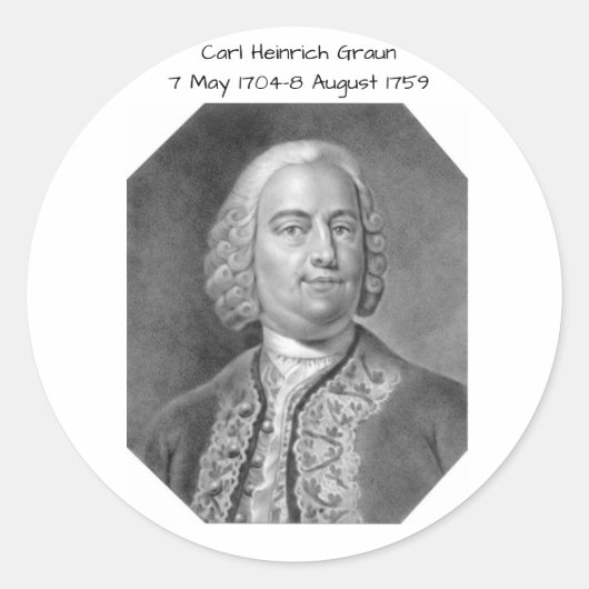 Sticker Rond Carl Heinrich Graun (Devant)