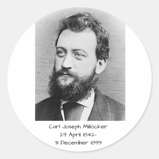 Sticker Rond Carl Joseph Millöcker (Devant)