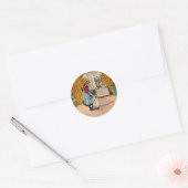 Sticker Rond Carl Larsson art : The Kitchen (Enveloppe)
