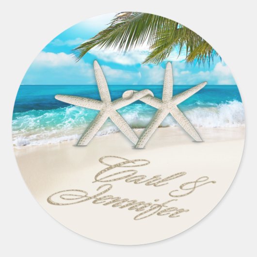 Sticker Rond Carl Starfish Couple DEMANDEZ 4 VOS NOMS DANS LE S (Devant)