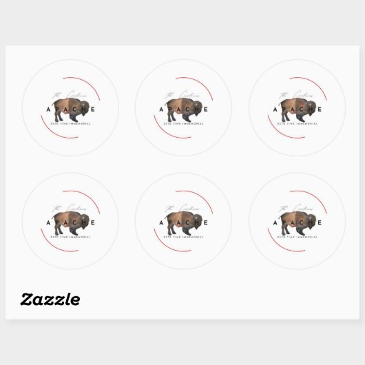 Sticker Rond Carlanas Apache (Feuille)