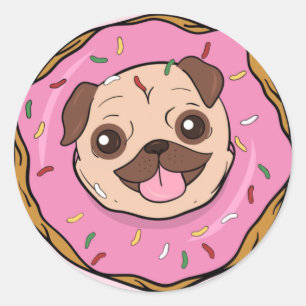 Sticker Rond Carlin à Donut