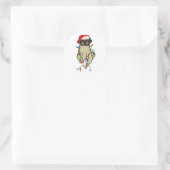 Sticker Rond Carlin Chien Bah Humpug Funny Noël (Sac)