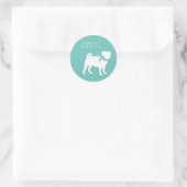 Sticker rond carlin Chien Chiot Classic (Sac)