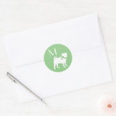 Sticker rond carlin Chien Chiot Classic (Enveloppe)