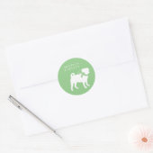 Sticker Rond Carlin Chien mignon (Enveloppe)