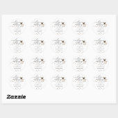 Sticker Rond Carlin chiot chien Mariage Bienvenue (Feuille)