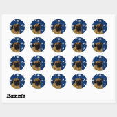 Sticker Rond Carlin de la Caroline du Sud (Feuille)