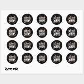 Sticker Rond Carlin Dog Stop Bugging Me - Drôle Citation de jeu (Feuille)