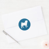 Sticker Rond Carlin Fête Blue Thème Célébration (Enveloppe)