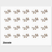 Sticker Rond Carlin maman (Feuille)