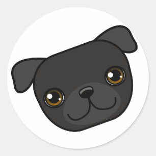 Sticker Rond Carlin noir
