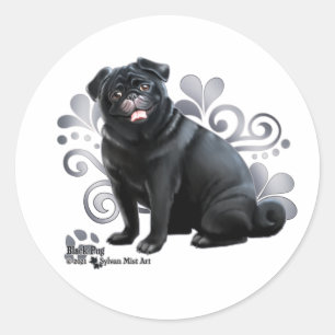 Sticker Rond Carlin noir