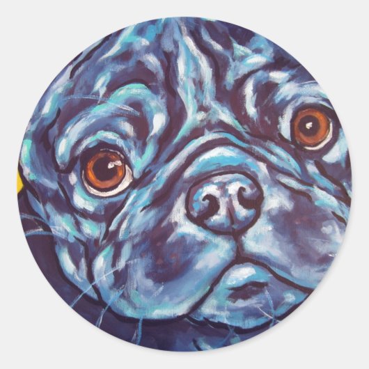 Sticker Rond Carlin noir (Devant)