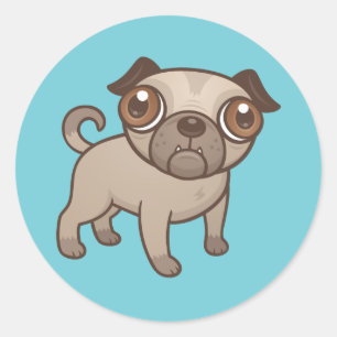 Sticker Rond Carlin Puppy