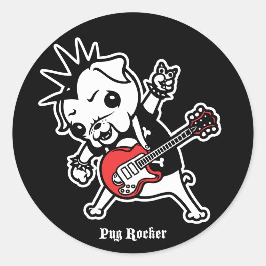 Sticker Rond Carlin Rocker (Devant)