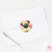 Sticker Rond Carlin Rose Valentine (Enveloppe)