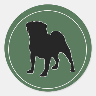 Sticker Rond Carlin vert