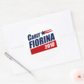 STICKER ROND CARLY FIORINA 2010 (Enveloppe)