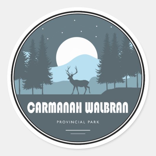 Sticker Rond Carmanah Walbran Parc provincial Deer (Devant)