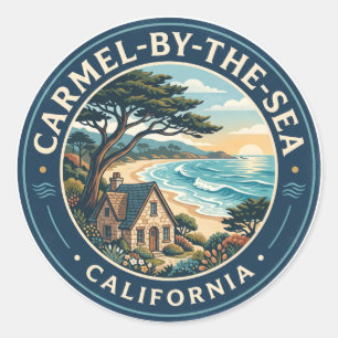 Sticker Rond Carmel-by-the-Sea Californie