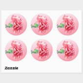 Sticker Rond Carnation rose (Feuille)