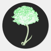 Sticker Rond Carnation verte (Devant)