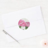 Sticker Rond Carnations roses 3 (Enveloppe)
