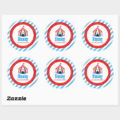 Sticker Rond Carnaval de cirque Baby shower d'anniversaire (Feuille)