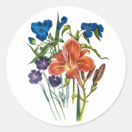 Sticker Rond Carnaval des fleurs (Devant)