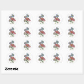 Sticker Rond Carnaval des fleurs (Feuille)