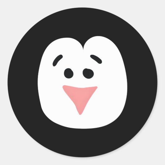 Sticker Rond Carnaval d'Halloween Penguin (Devant)