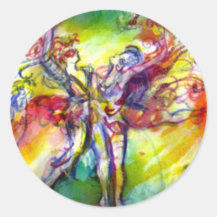 Sticker Rond CARNAVAL ITALIEN / Danse, Musique, Théâtre