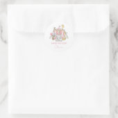 Sticker Rond Carnaval rose Circus Joyeux Anniversaire des enfan (Sac)