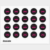 Sticker Rond Carnival Girls Productions Mustache (Feuille)
