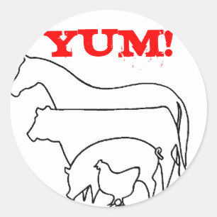 Sticker Rond Carnivore d'équipe